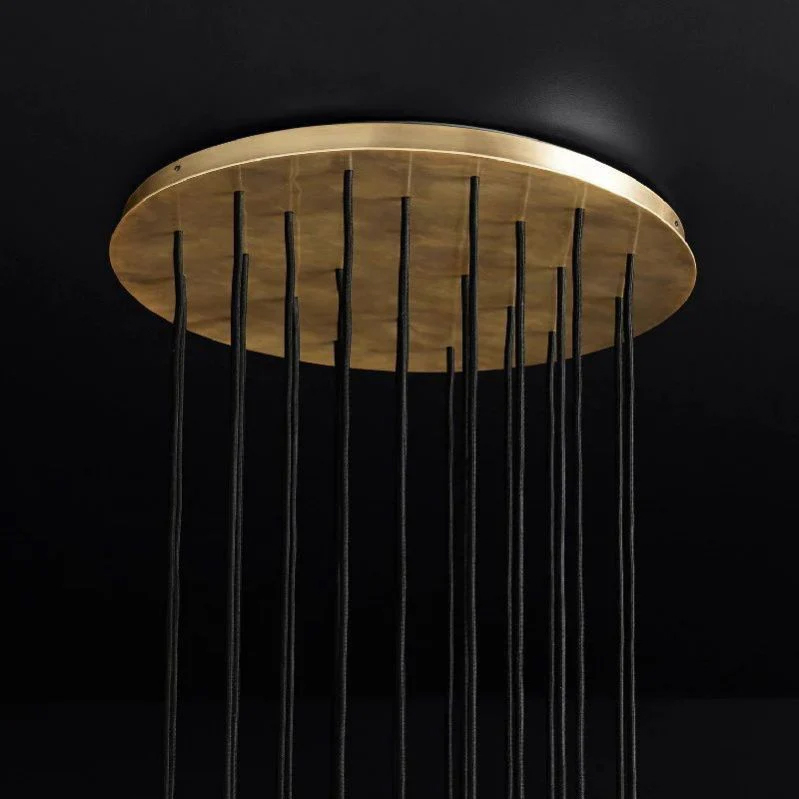 Kristal Glass Round Cluster Chandelier 24