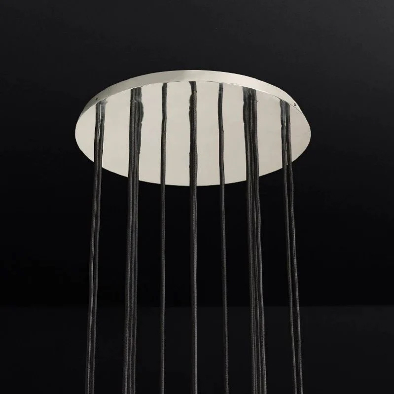 Kristal Glass Round Cluster Chandelier 19