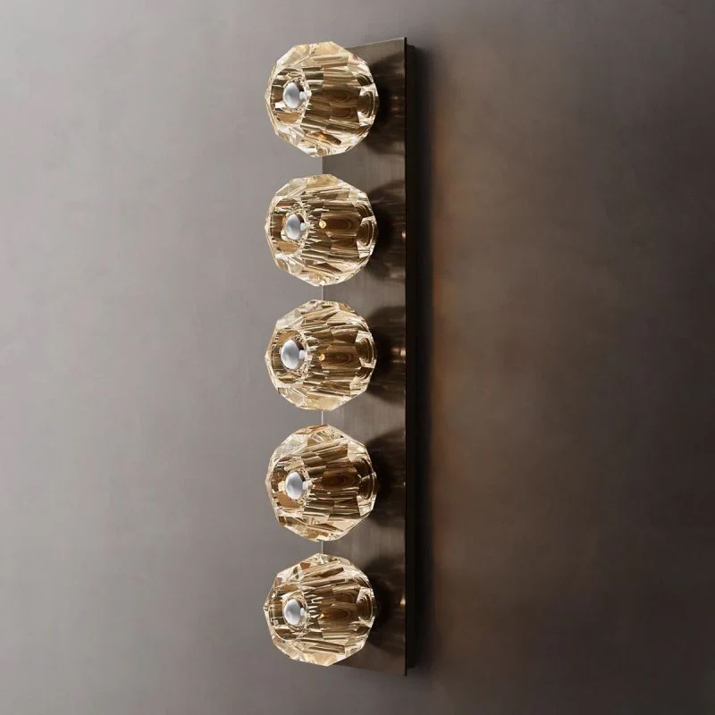 Kristal Clear Glass Linear Grand Wall Sconce