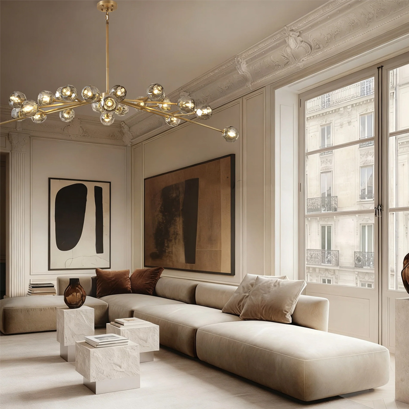 Kristal Glass Round Chandelier 72