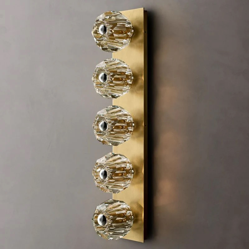 Kristal Clear Glass Linear Grand Wall Sconce