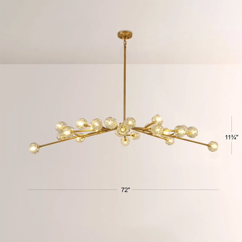 Kristal Glass Round Chandelier 72