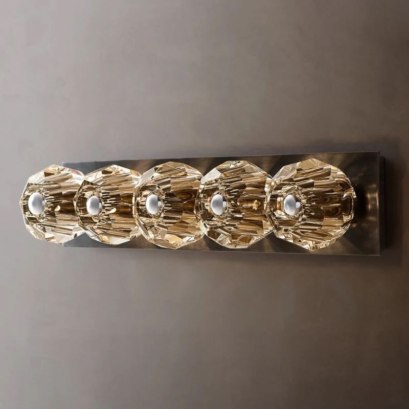 Kristal Clear Glass Linear Grand Wall Sconce