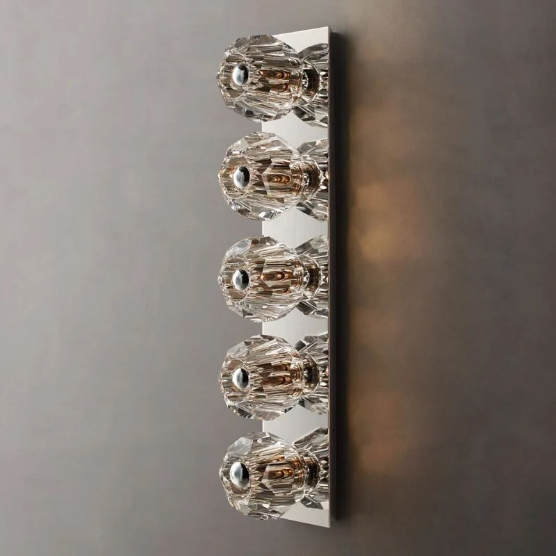 Kristal Clear Glass Linear Grand Wall Sconce