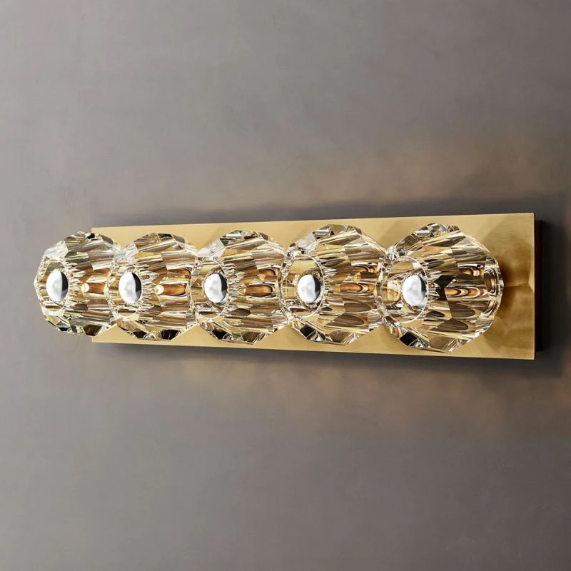 Kristal Clear Glass Linear Grand Wall Sconce
