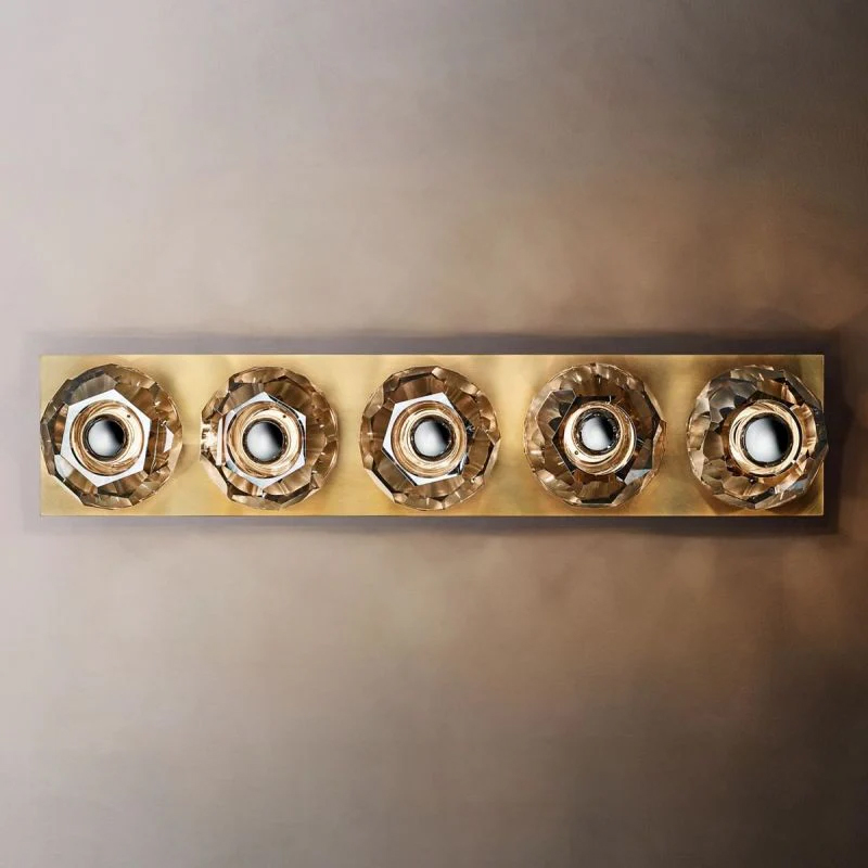 Kristal Smoke Glass Linear Grand Wall Sconce