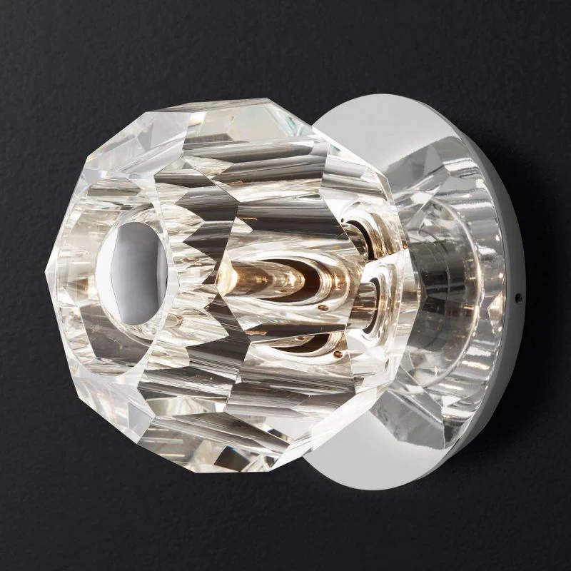Kristal Clear Glass Petite Wall Sconce