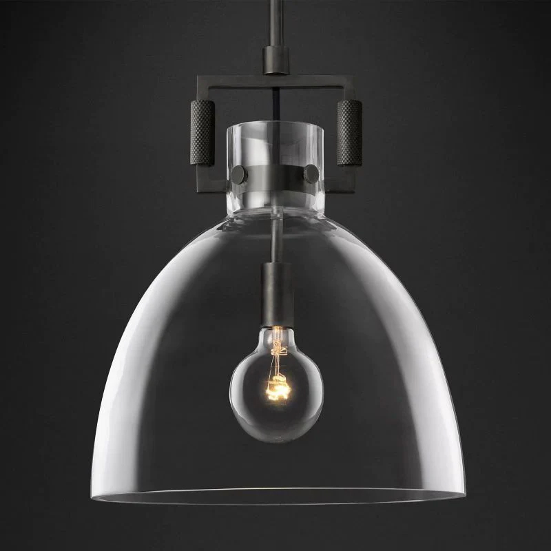 Mechanic Glass Cloche Pendant