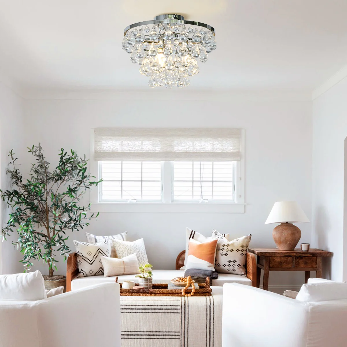 Robert Abbey Bling Round Flushmount 2-Light