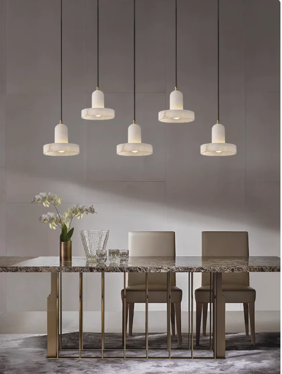 Alabaster Roshy Chandelier