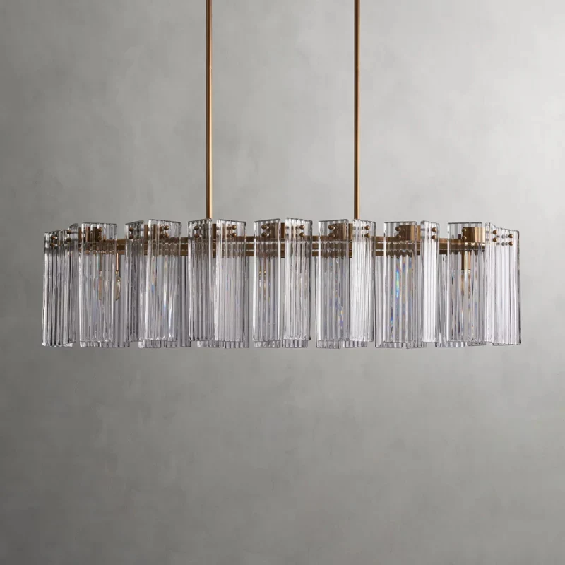 Art Glass Delsia Linear Chandelier 51.5