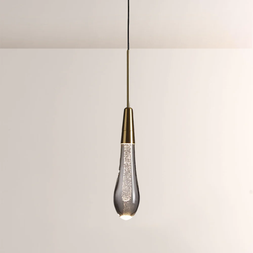 Raindrop Glass Solitaire Pendant