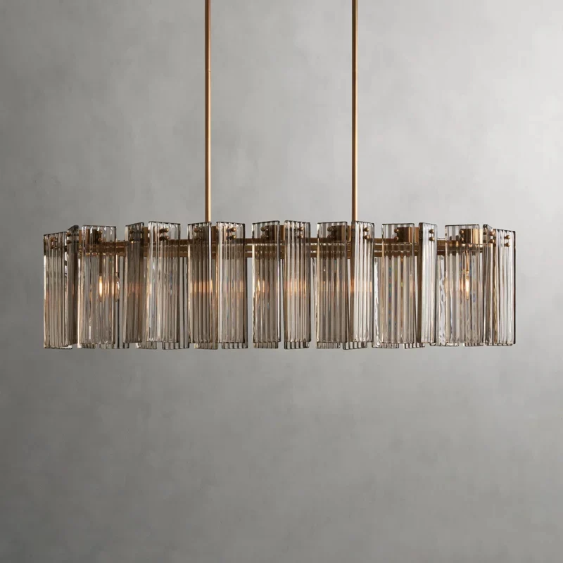 Art Glass Delsia Linear Chandelier 51.5
