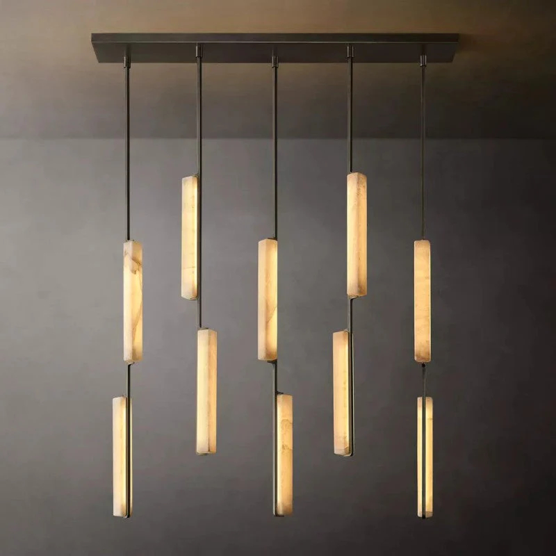Audubos Alabaster Linear Chandelier 54