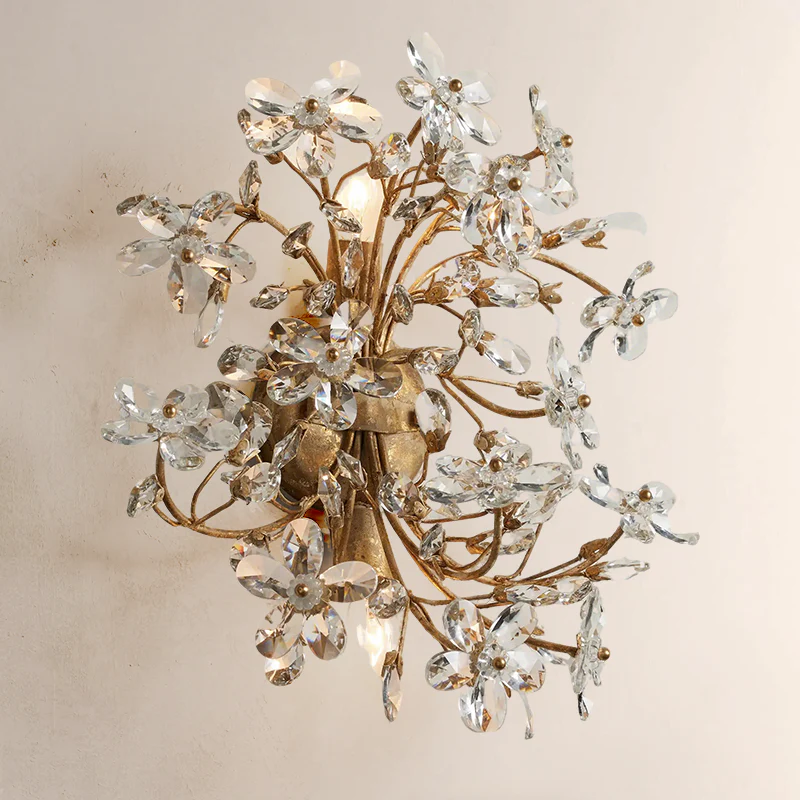 Crystal Flowers Fiore Wall Sconce