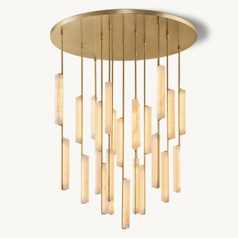 Audubos Alabaster Round Chandelier 56