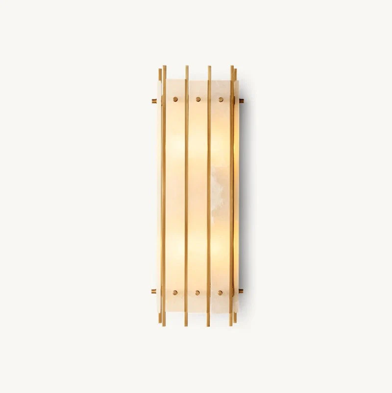 San Marco Alabaster Rectangular Wall Sconce