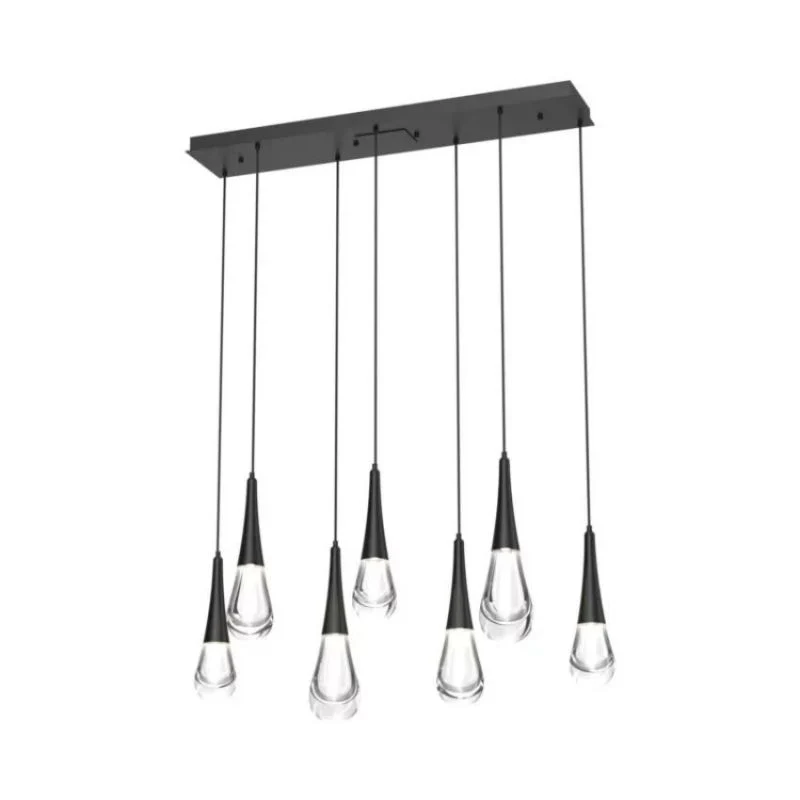 Raindrop Glass Linear Chandelier