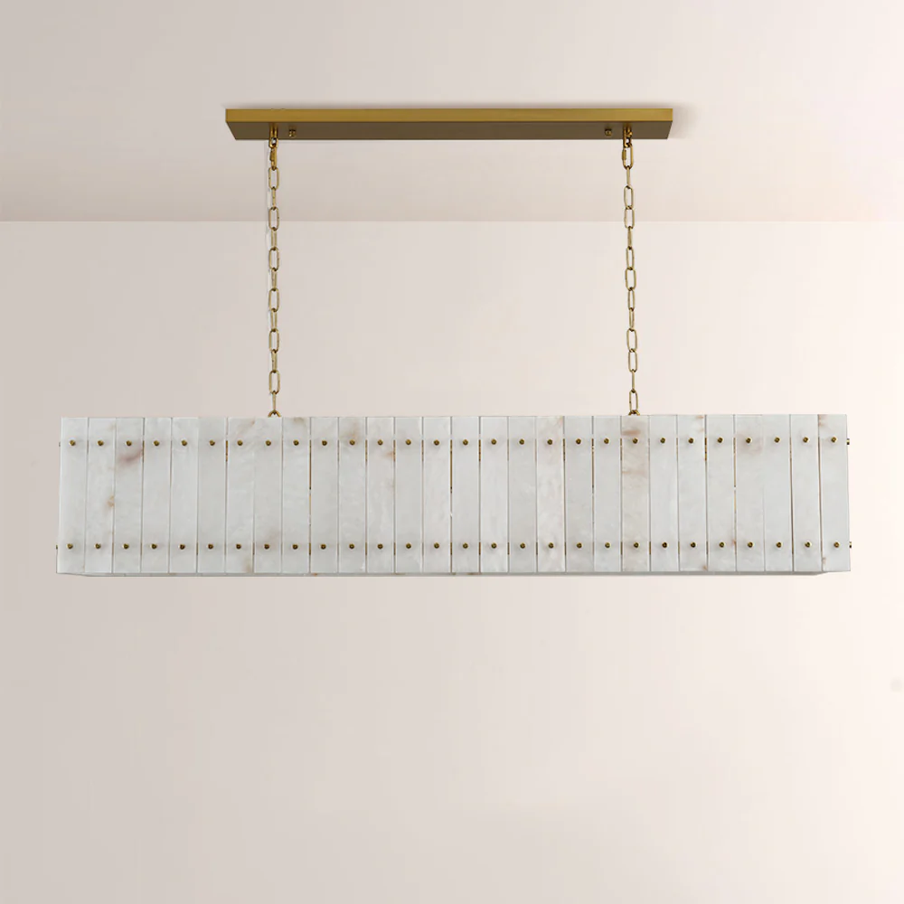 San Marco Alabaster Linear Chandelier 54