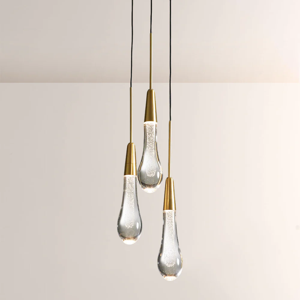 Raindrop Glass Solitaire Pendant