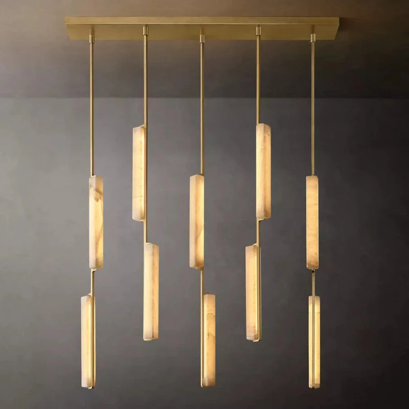 Audubos Alabaster Linear Chandelier 54