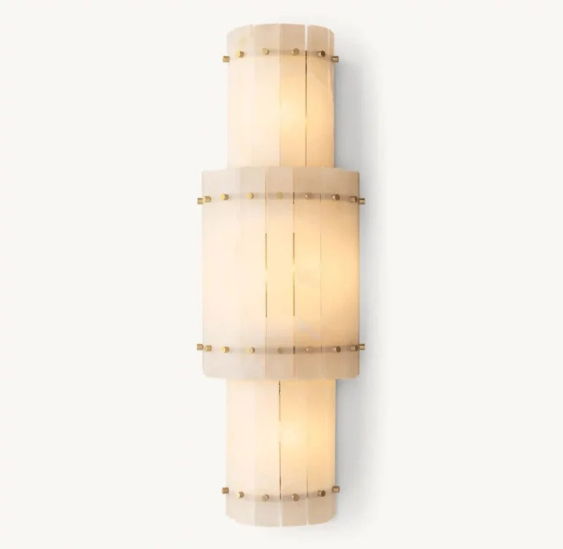 San Marco Alabaster Round Wall Sconce