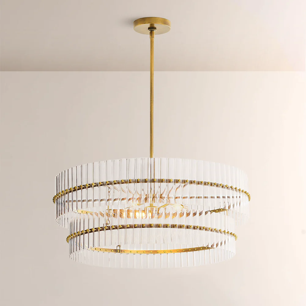 Molly Crystal Round 2-Tiered Chandelier