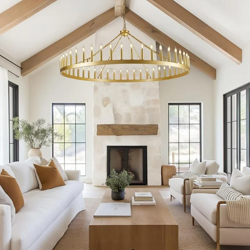 Wagon Wheel Candle Chandelier