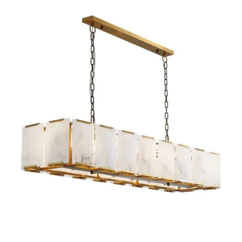 Ole Rectangle Chandelier Alabaster