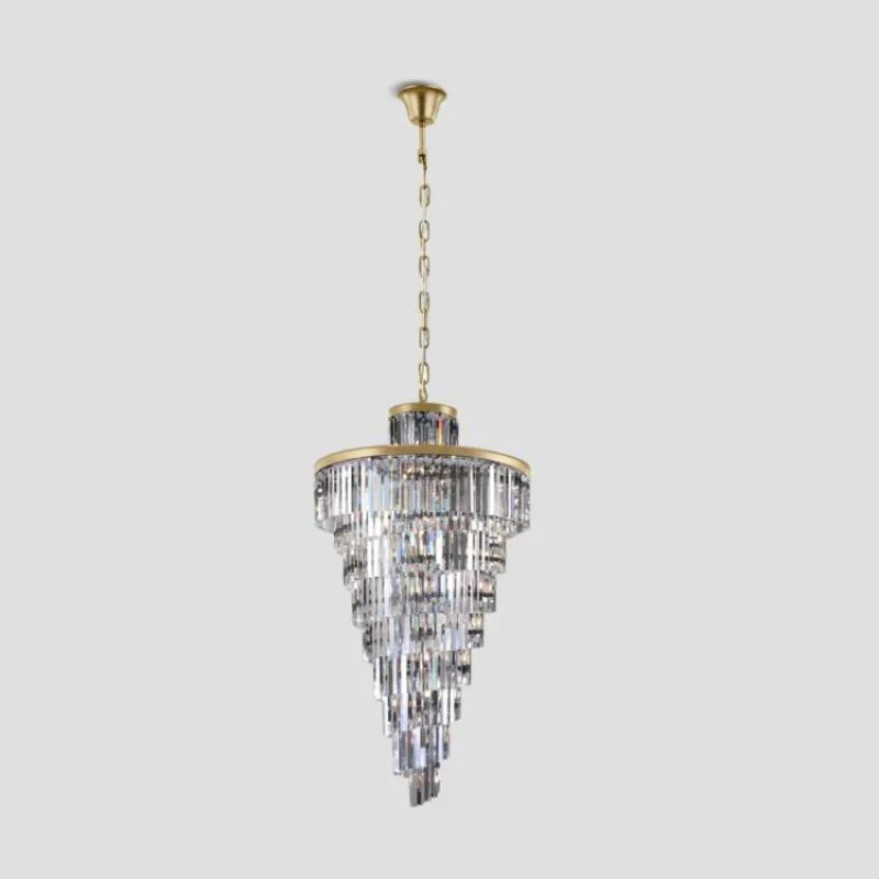 Rhea Spiral Tierd Crystal Chandelier
