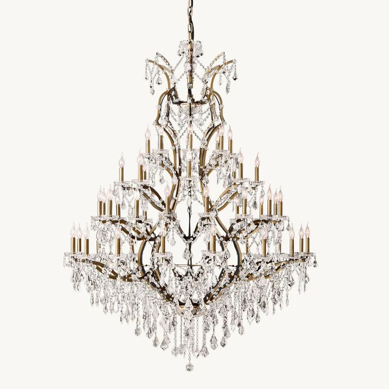 19TH C. Crystal Outdoor Chandelier 60”
