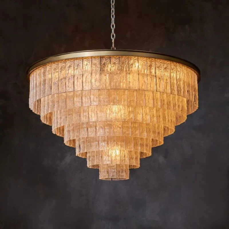 Claira Glass Round Multi-layer Chandelier