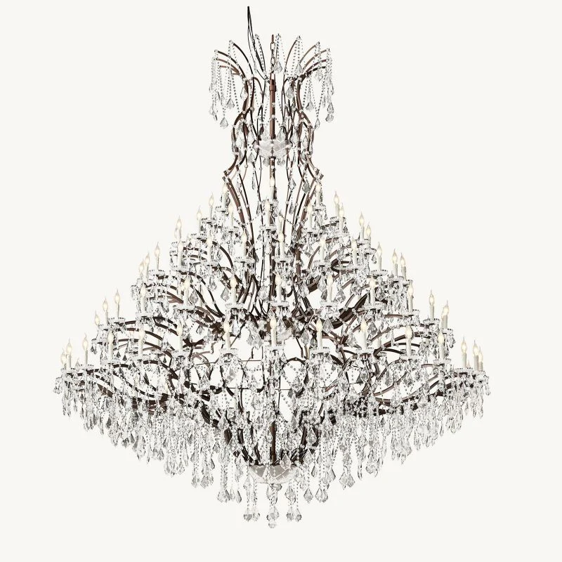 19TH C. Crystal Outdoor Chandelier 101”