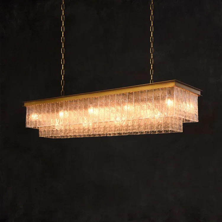 Claira Glass Rectangular Chandelier 41