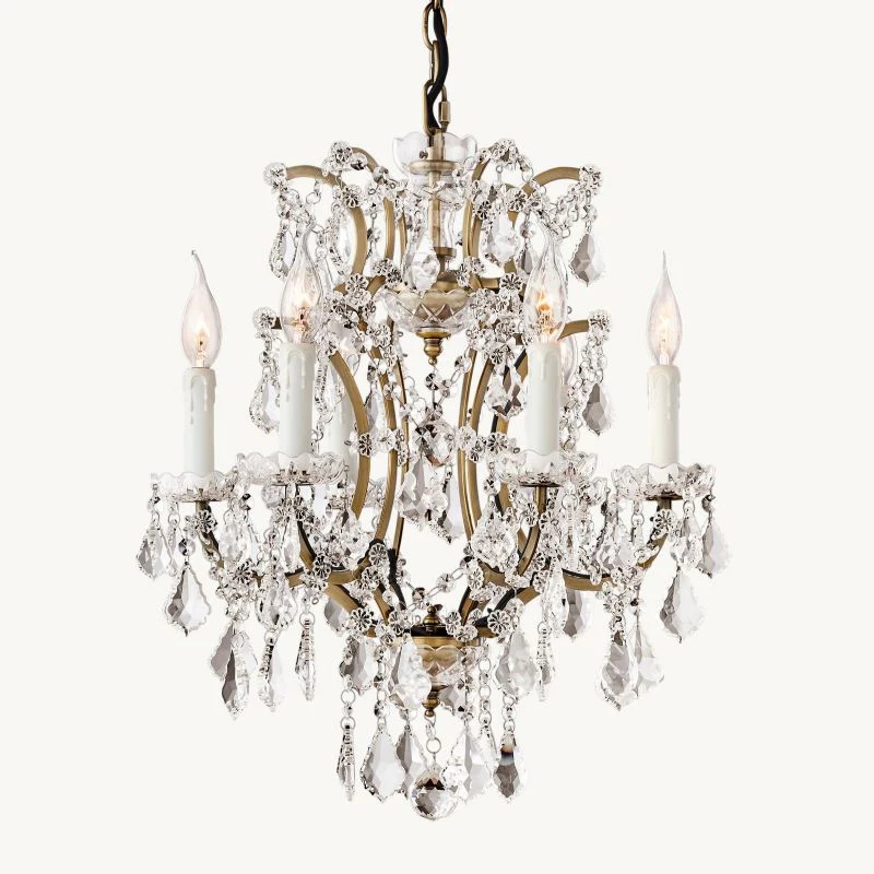 19TH C. Crystal Outdoor Chandelier 18”