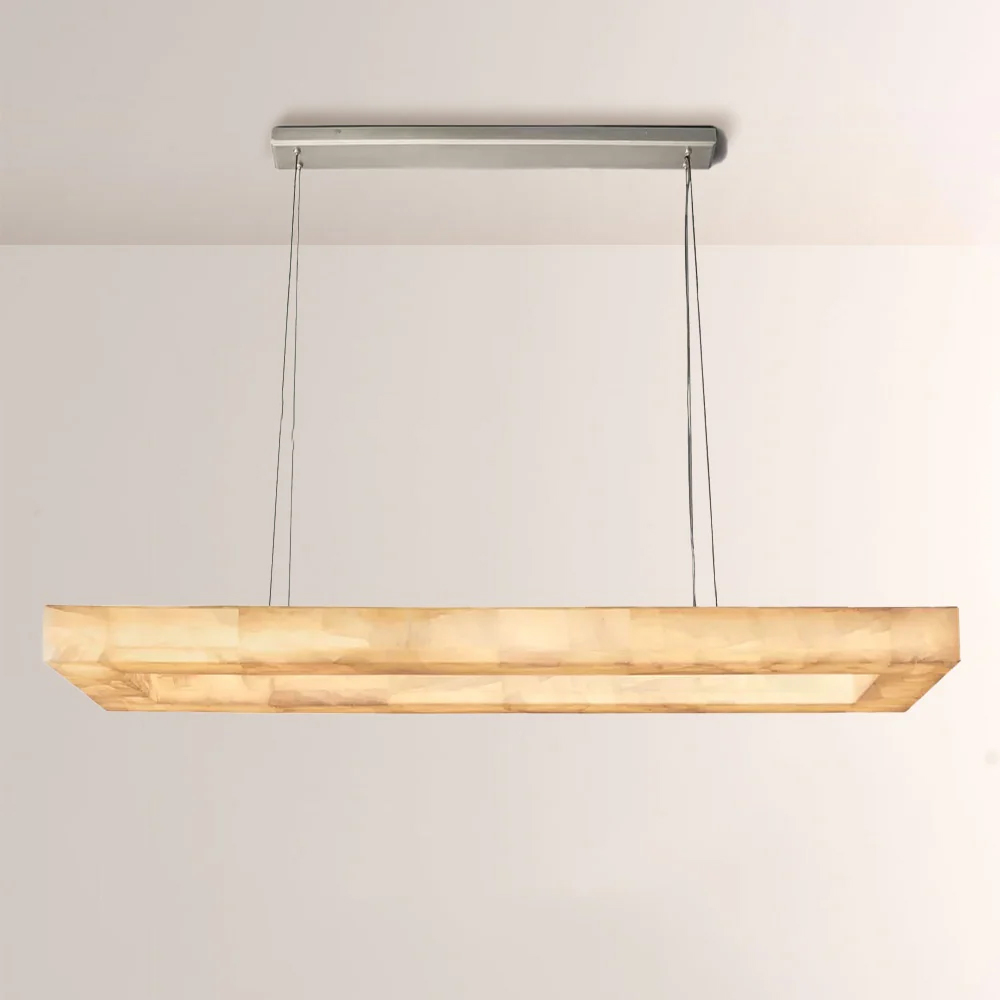 Riveage Rectangular Calcite Chandelier 54