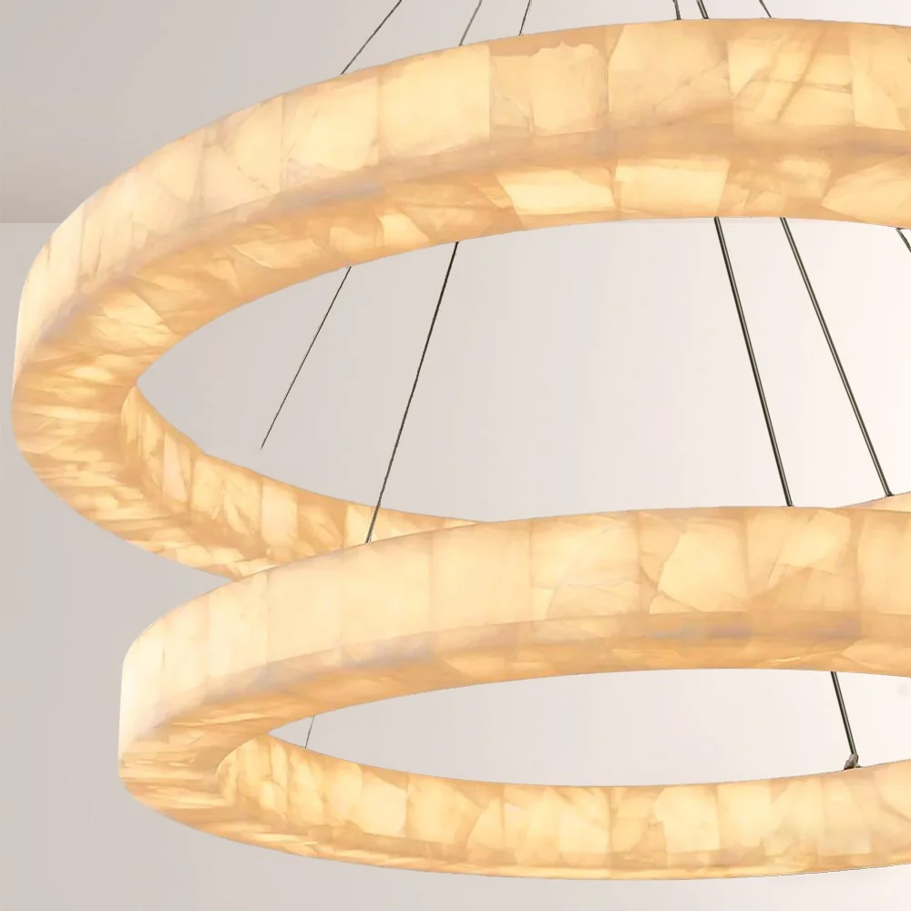 Riveage 2-tier Round Calcite Chandelier 60