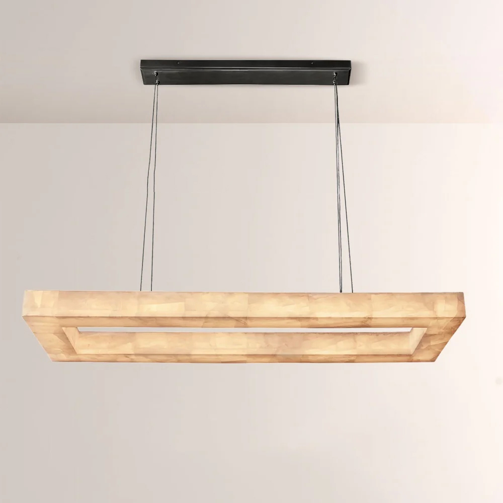 Riveage Rectangular Calcite Chandelier 54
