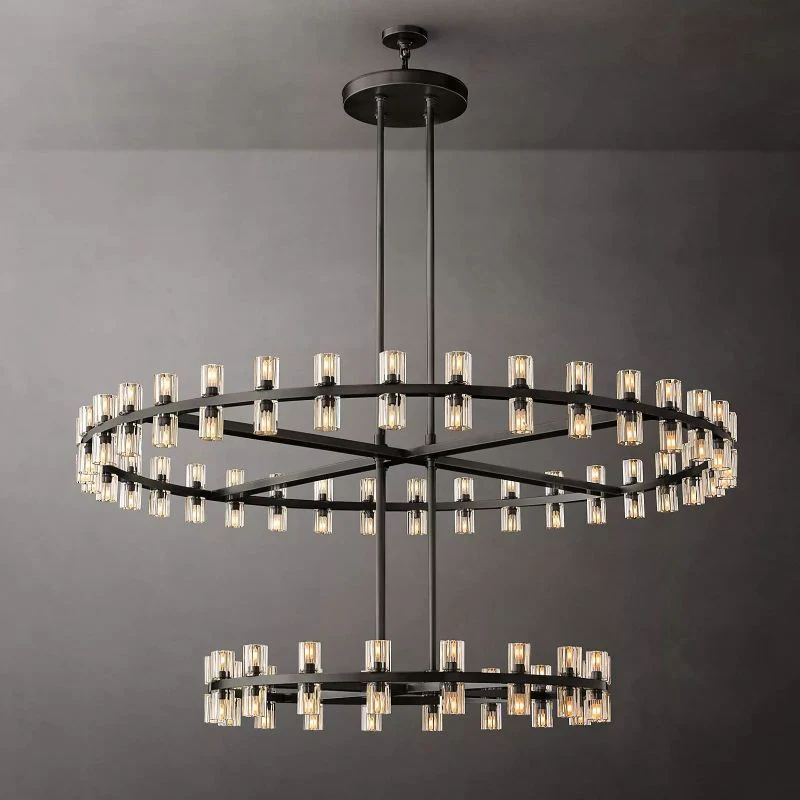 Aka Wine-glass Round 2-Tier Chandelier 60