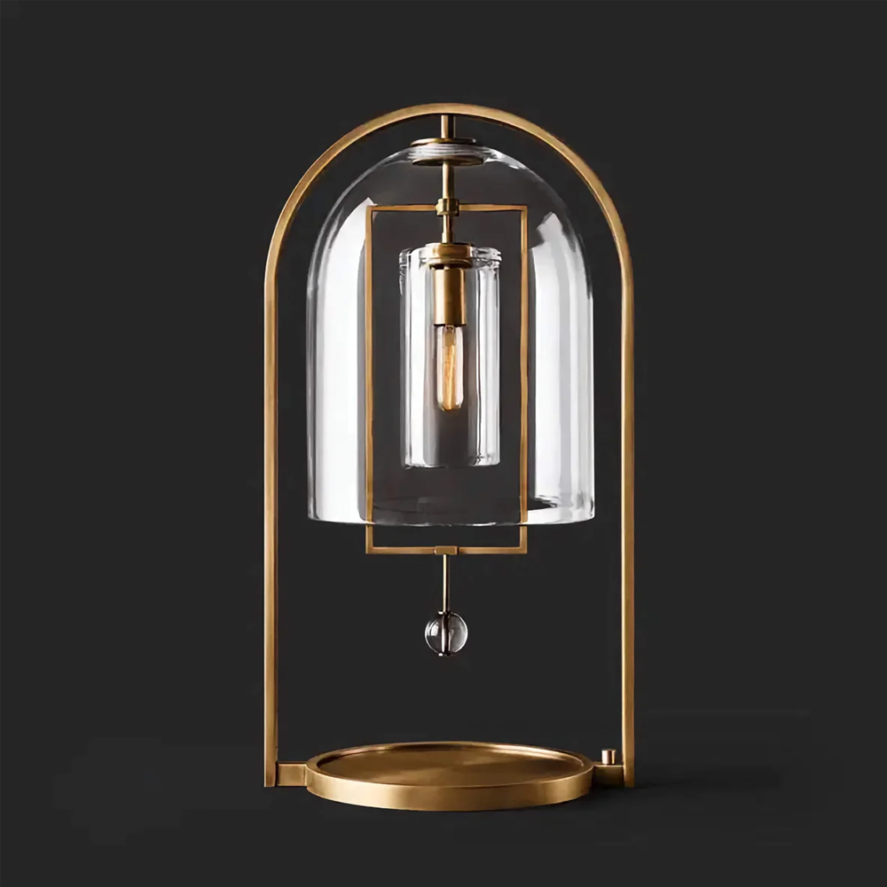 MODERN GLASS AND COPPER TABLE LAMP | CLHY23WX