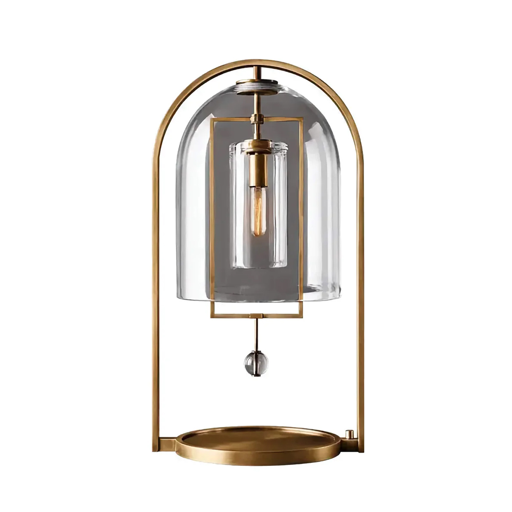 MODERN GLASS AND COPPER TABLE LAMP | CLHY23WX
