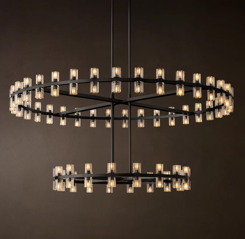 Arcachon Led Round Two-Tier Chandelier