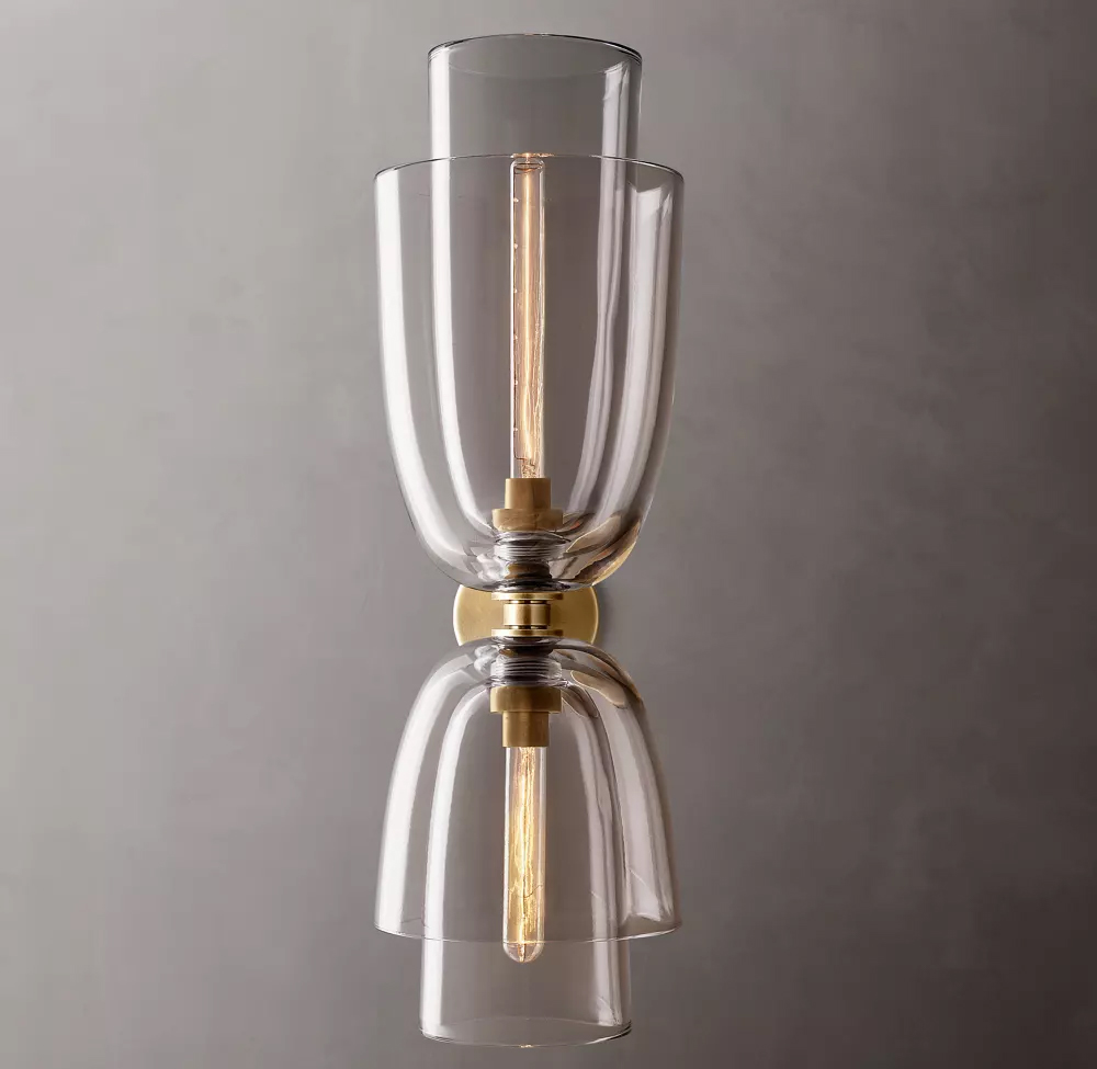 Blom Clear Glass Cloche Grand Sconce