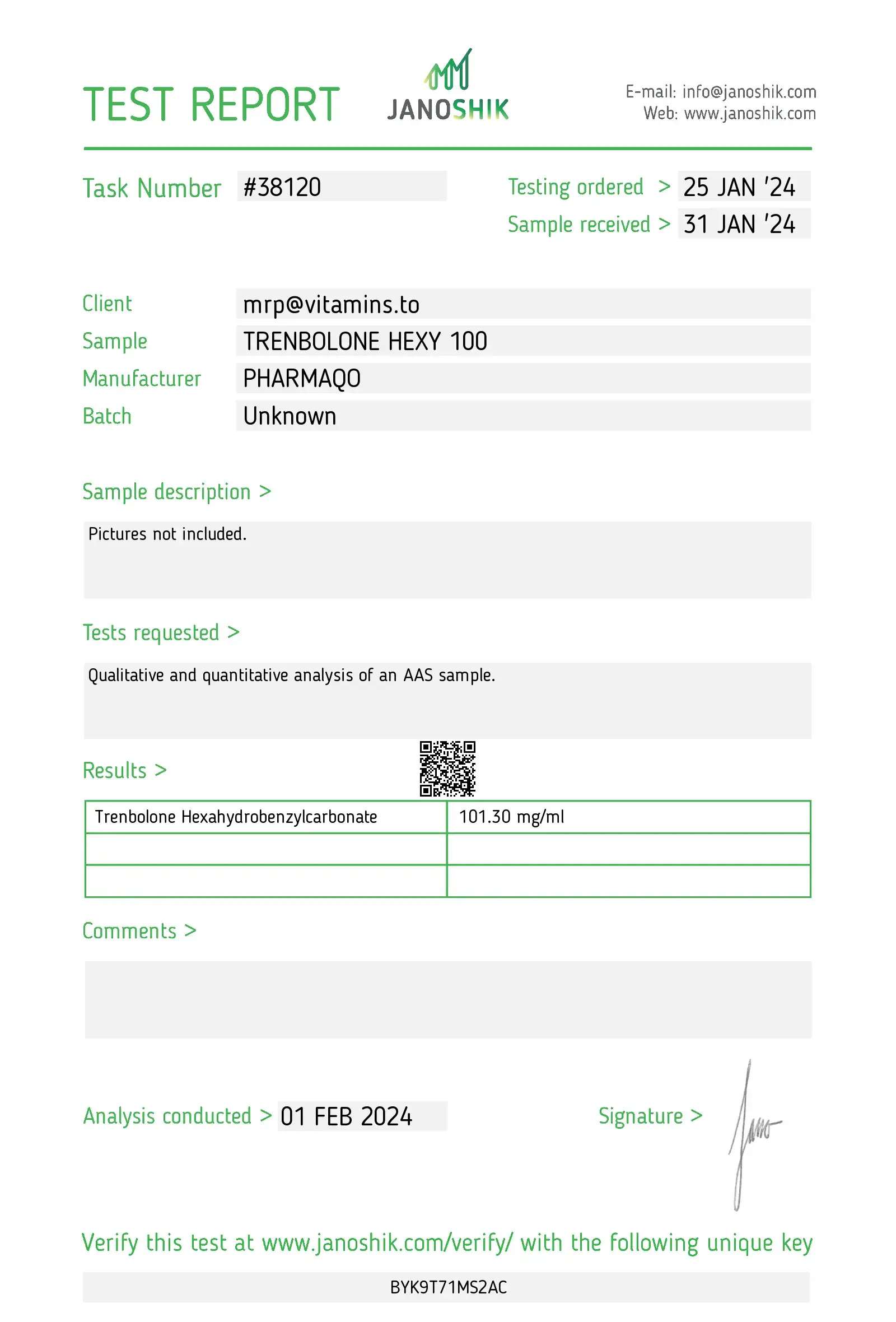 Trenbolone Hexy – Pharmaqo Labs