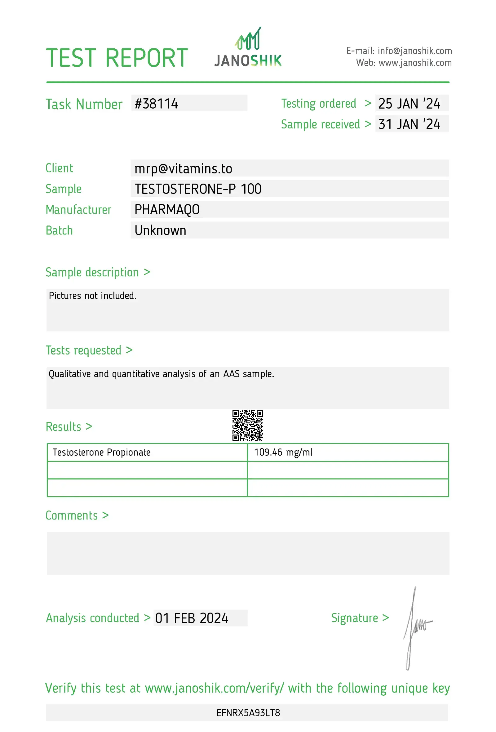 Testosterone-P 100 – Pharmaqo Labs