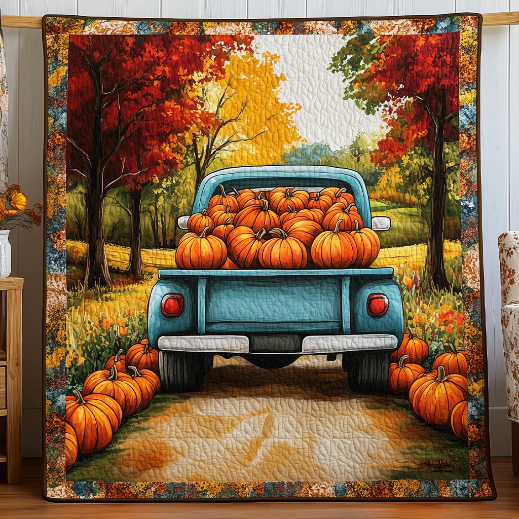 Autumn Harvest Journey Quilted Blanket GFTOHD139