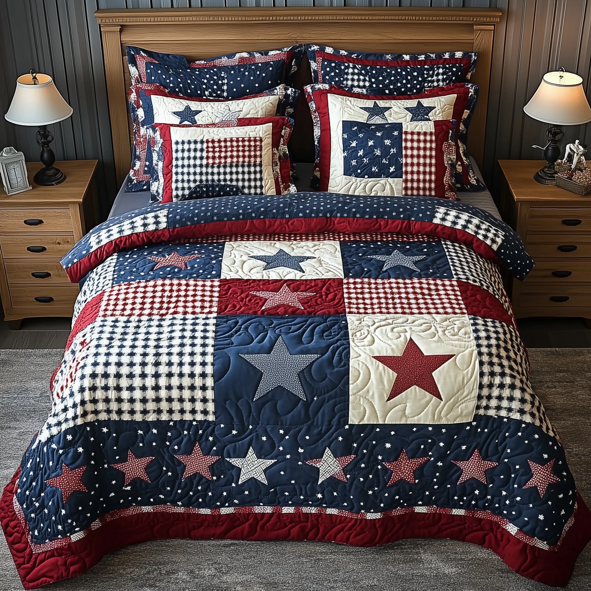 American Heritage 3-Piece Quilted Bedding Set GFTOHD1694