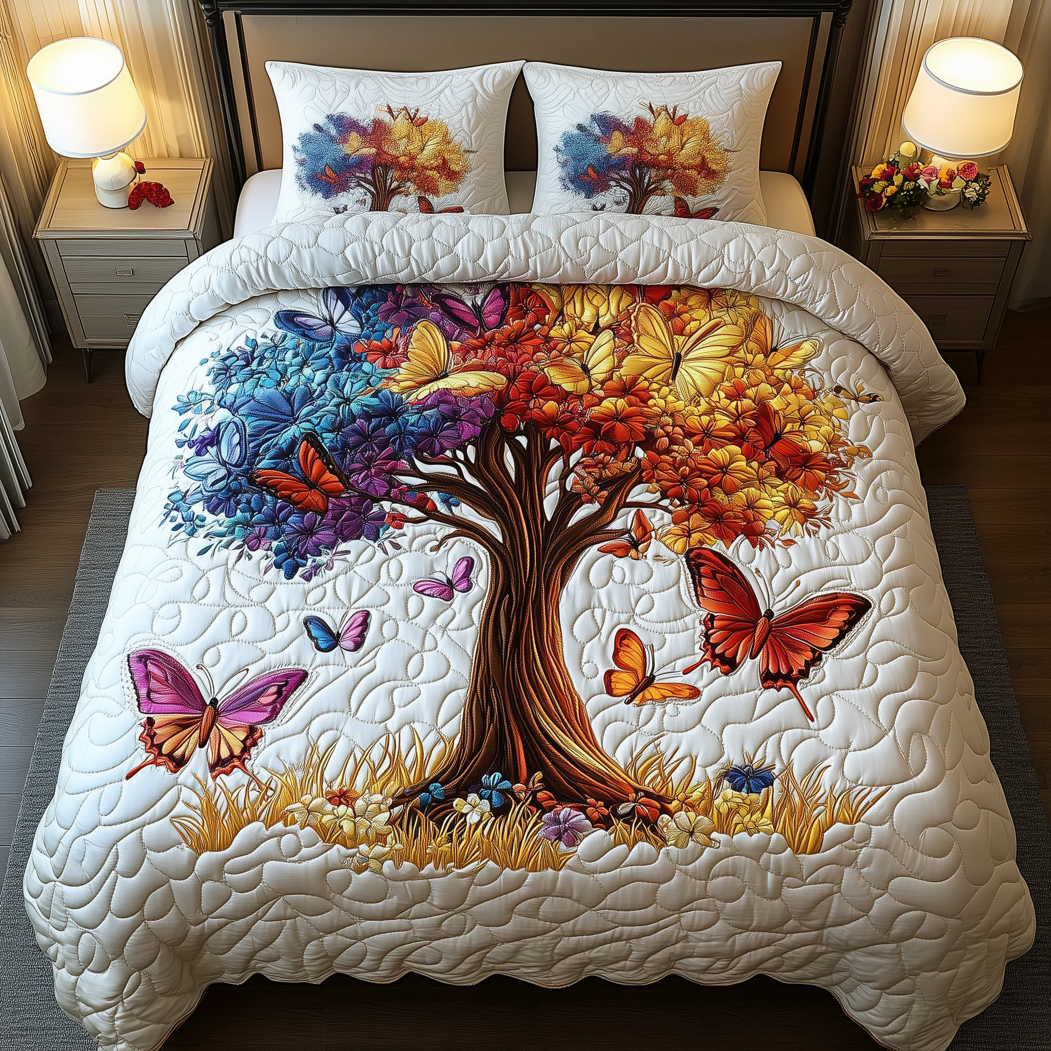 Butterfly Eternal Haven 3-Piece Quilted Bedding Set GFTOHD1596