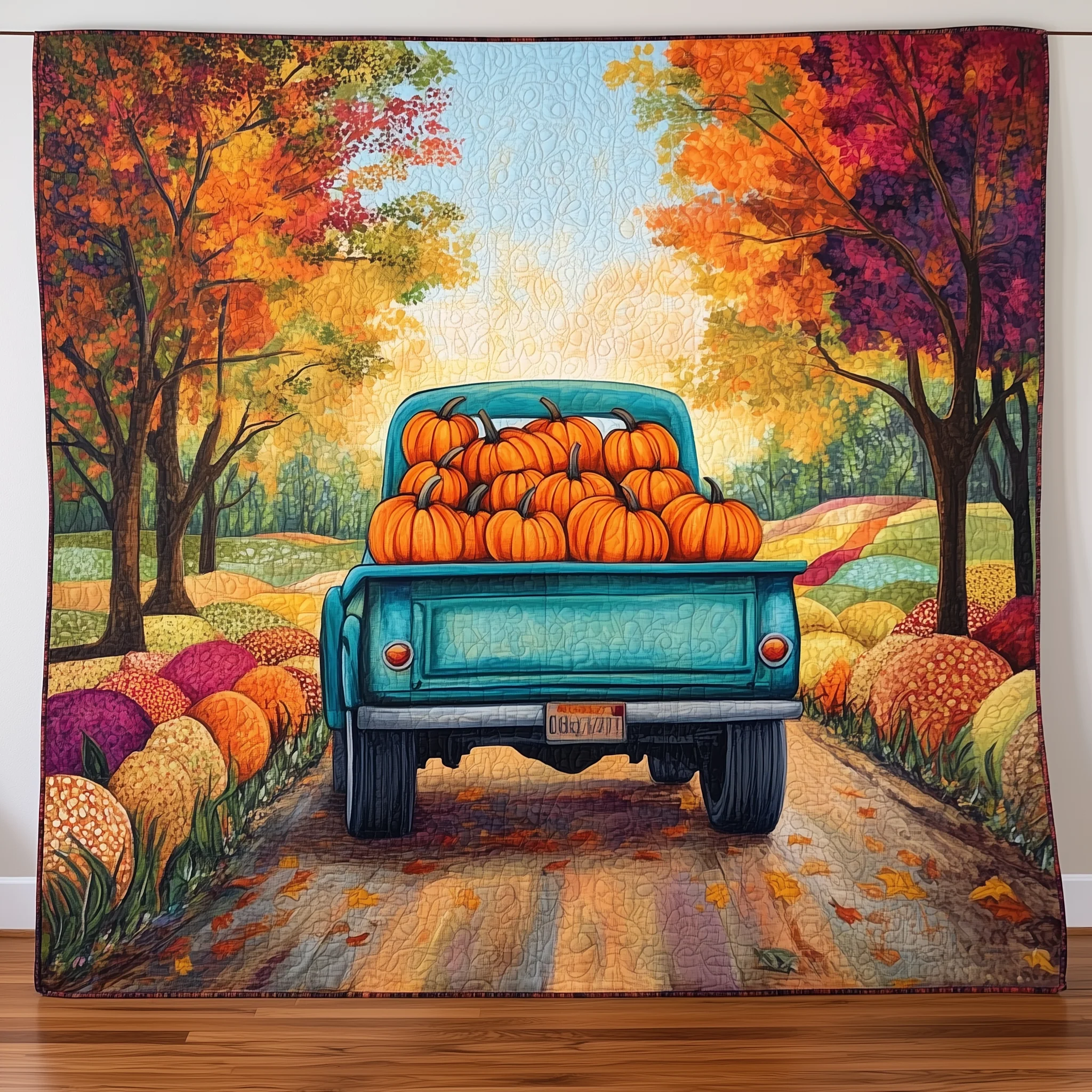 Autumn Harvest Journey Quilted Blanket GFTOHD138