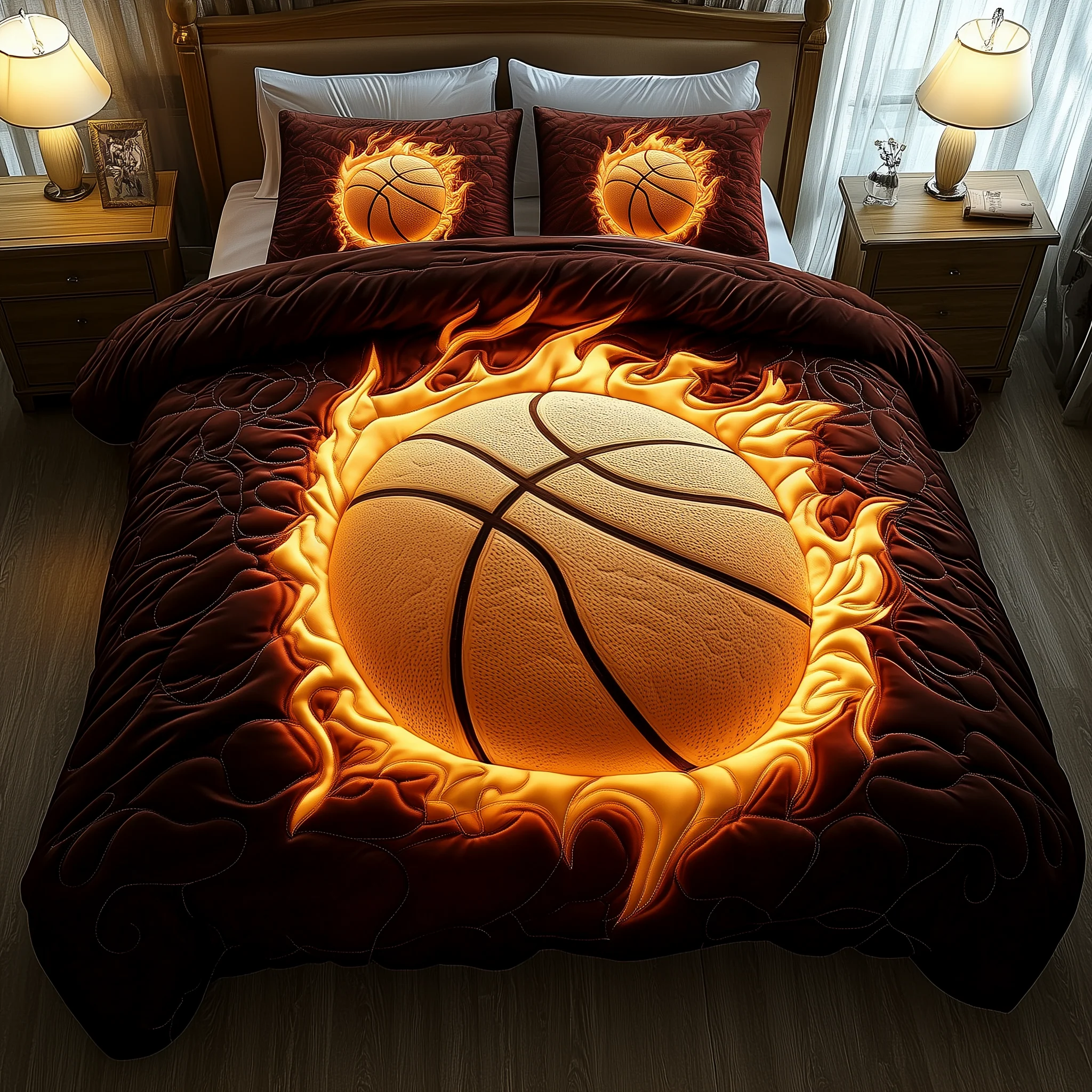 Basketball 3-Piece Quilted Bedding Set GFTOAB1773